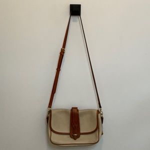 Dooney & Bourke cream and tan leather bag